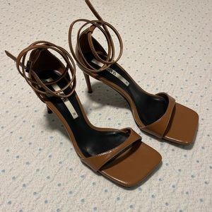 Zara square-toe heeled sandals